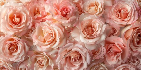 Delicate Pastel Roses Close-Up