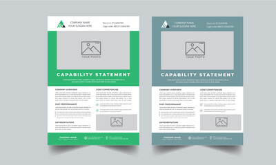 Capability Statement Template Design.