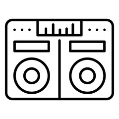 DJ Mixer icon. outline icon