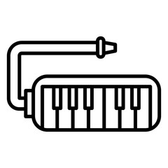 Melodica icon. outline icon