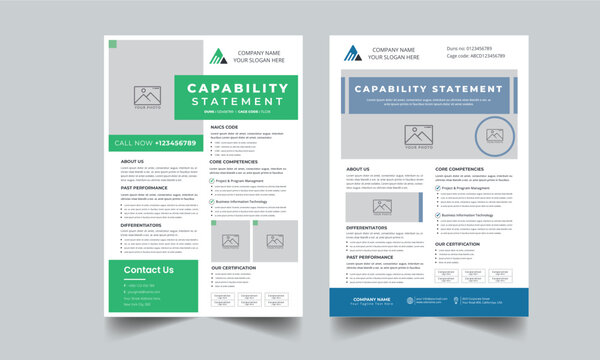 Capability Statement Template Design.