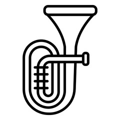 Tuba icon. outline icon