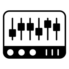 Equalizer icon. black fill icon