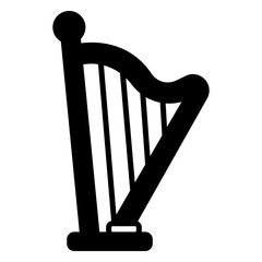 Harp icon. solid icon