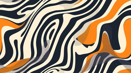 Obraz premium Modern wavy line design with bold, contrasting elements