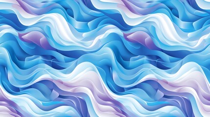 Fototapeta premium Seamless pattern featuring abstract, flowing wavy lines