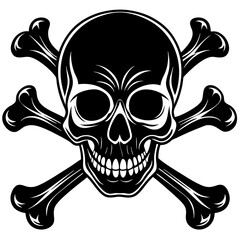 silhouette-of-skull-and-bones-on-white-background