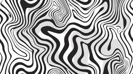 Seamless pattern with fluid, organic wavy lines
