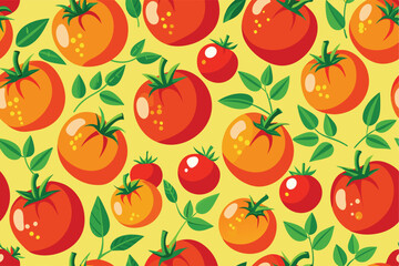 tomato seamless pattern background. graphic vector
