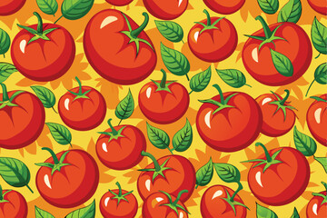 tomato seamless pattern background. graphic vector
