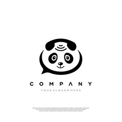 Create a unique brand identity with this panda bear logo design template