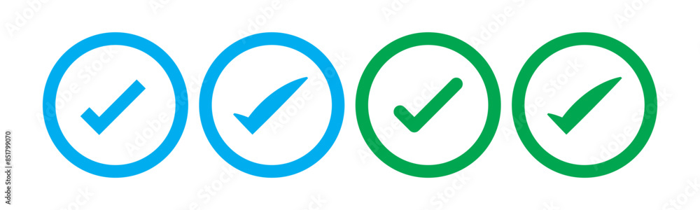 Poster check vector icon set. checkmark vector icon. accept, verify or done check mark sign. right checkbox