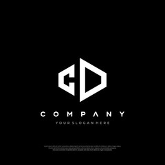 Obraz premium DC or CD Letter Initial Logo Design, Vector Template