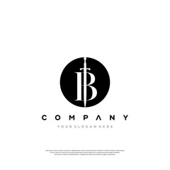 Decorative Classic Letter Initial B with fleur de lis logo design vector