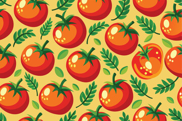tomato seamless pattern background. graphic vector