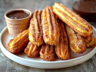 Perfectly fried churros dusted with cinnamon sugar