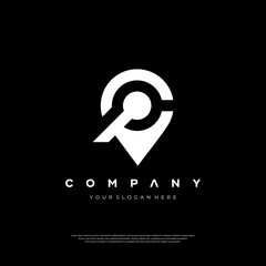 Geo Pin Logo Business Design Navigation