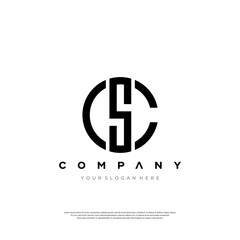 Initial letter CS logo vector