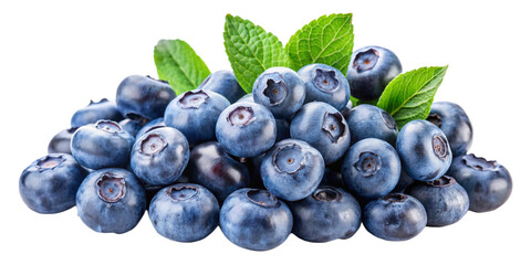 blueberries on a white background