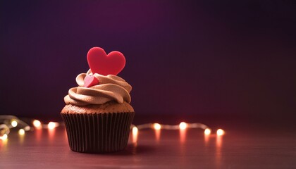 heart shaped cup cake