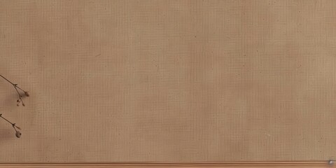 Minimalist Brown Wooden Surface With Dried Twigs