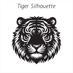 tiger head silhouette