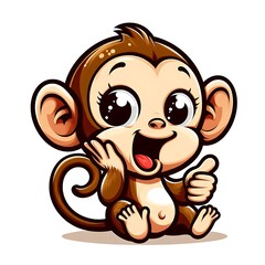 Obraz premium A cartoon of a monkey design colours drawing graphic vector Illustrative unique engaging.