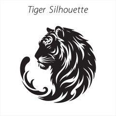 tiger head silhouette