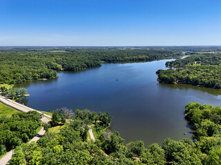 Pierce Lake at Rock Cut State Park in Illinois