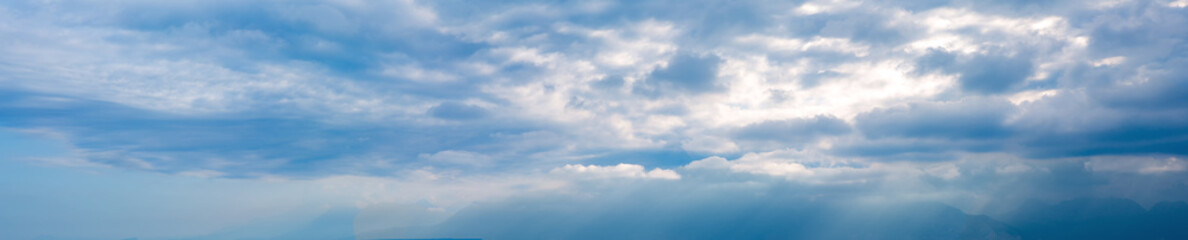 Panorama of cloud formations