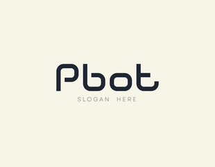 Pbot , typography logo