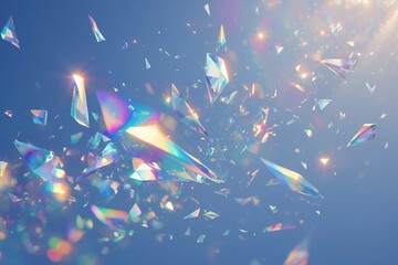 Prism reflections, retro film effect.