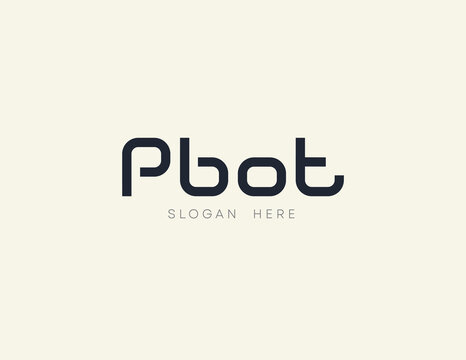 Pbot , typography logo