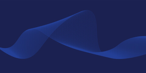 Blue abstract template for card or banner. waves and reflections Background.