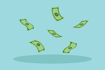 Money concept. Colored flat vector illustration isolated.