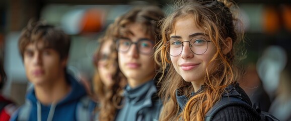 A Group Of High School Students Collaborated On A Group Project, Their Teamwork And Determination Shining Through