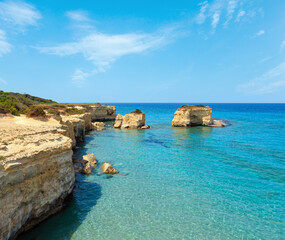 Fototapeta premium Sea beach Spiaggia della Punticeddha, Salento, Italy
