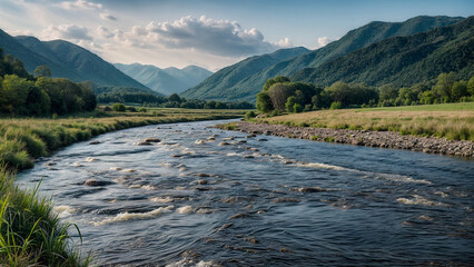 Fototapeta premium The river is flowing