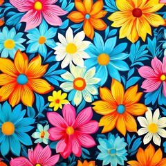 Seamless Floral Background Pattern	
