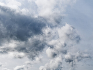 A sky filled with clouds suggests changing weather, ideal for meteorological study.