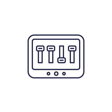 recommend clip art: fuse box line icon, vector