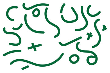 Organic irregular bold lines seamless pattern. Vector wavy strokes ornament. Abstract background with white artboard.