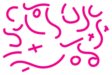 Organic irregular bold lines seamless pattern. Vector wavy strokes ornament. Abstract background with white artboard.