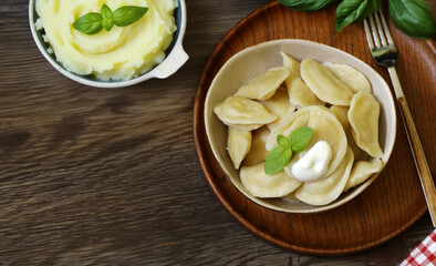 dumplings with potatoes ravioli with basil