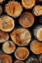 Naklejka premium Cut Logged wood close up view isolated background