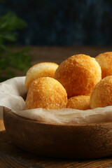 traditional Italian arancini with cheese and basil