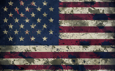 Modern Grudge version of the American Flag