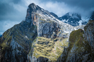 snow covered mountains