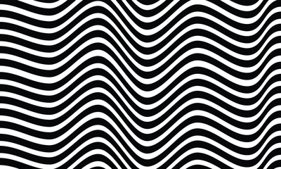 Abstract wavy line monochrome background