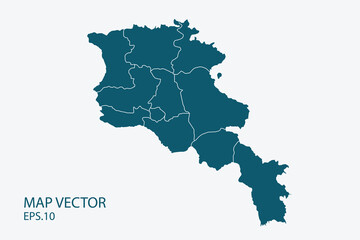 Armenia map High Detailed on white background. Abstract design vector illustration eps 10